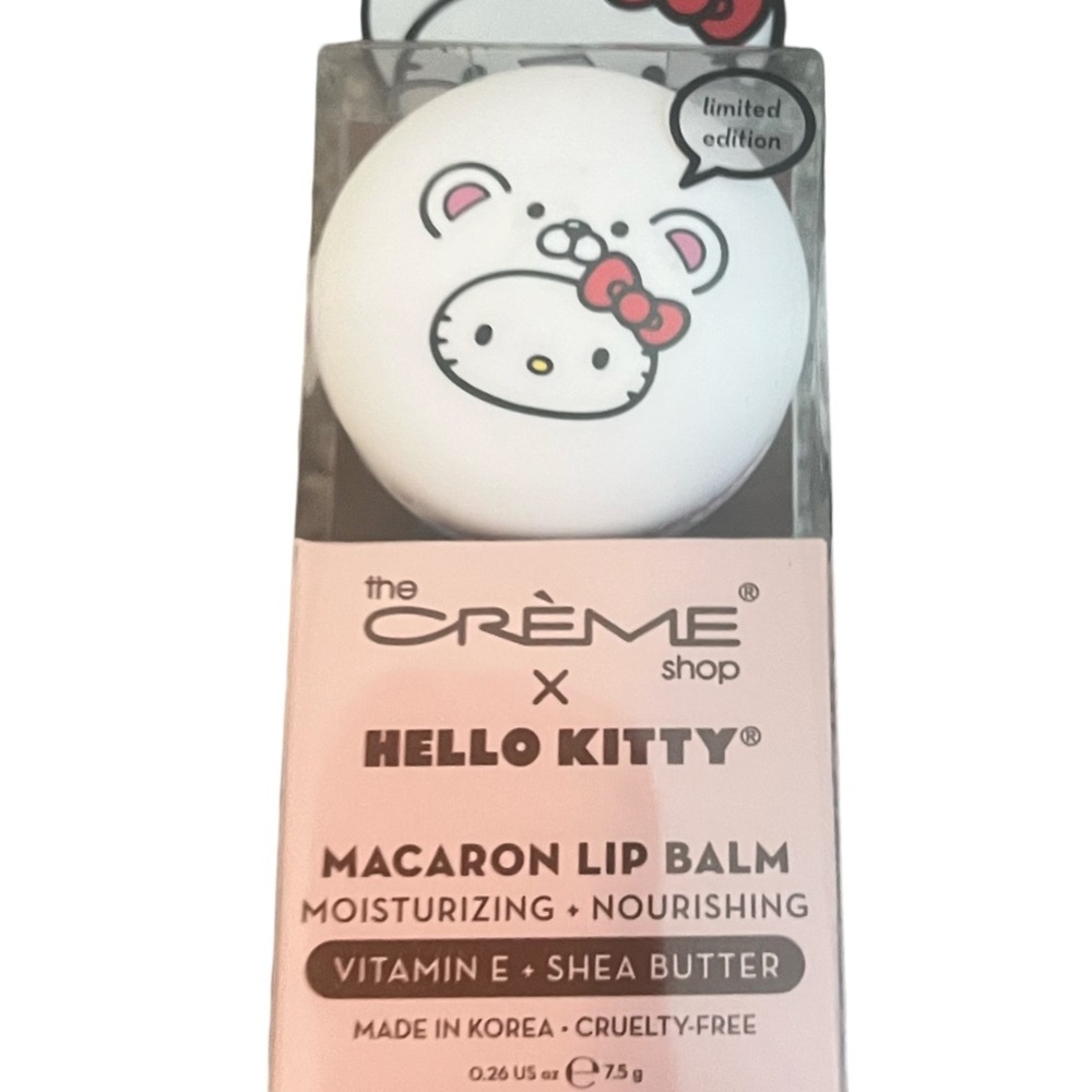 The Crème Shop x Sanrio. Hello Kitty Macaron Lip Balm. Limited Edition. Size: OS